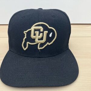 Colorado Buffalos Black Hat with Gold/ White Stitched Embroidery, Snapback RARE